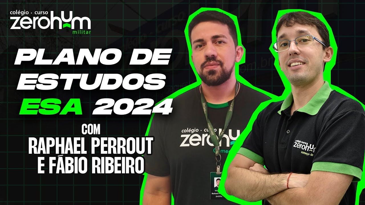 Plano de estudos ESA 2024 com Raphael Perrout e Fabio Ribeiro YouTube