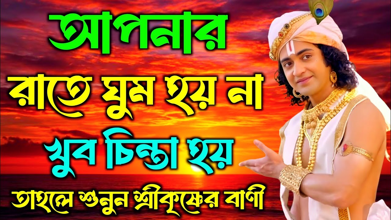 আপনার রাতে ঘুম হয় না খুব চিন্তা হয় তাহলে শুনুন শ্রীকৃষ্ণের অমূল্য বাণী কথা | Gita SriKrishna Bani