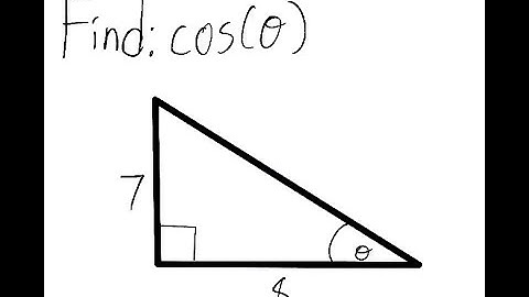Right Triangle Trigonometry: Find cos (𝜃) for the given right triangle
