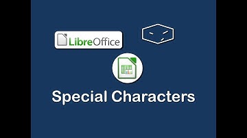 libreoffice calc insert special characters