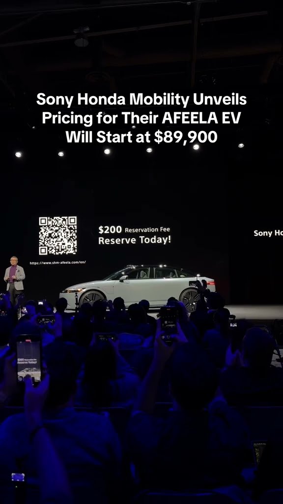 Sony Honda Mobility Unveils Pricing for Their Afeela EV