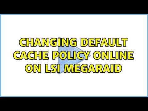 Changing default cache policy online on LSI Megaraid