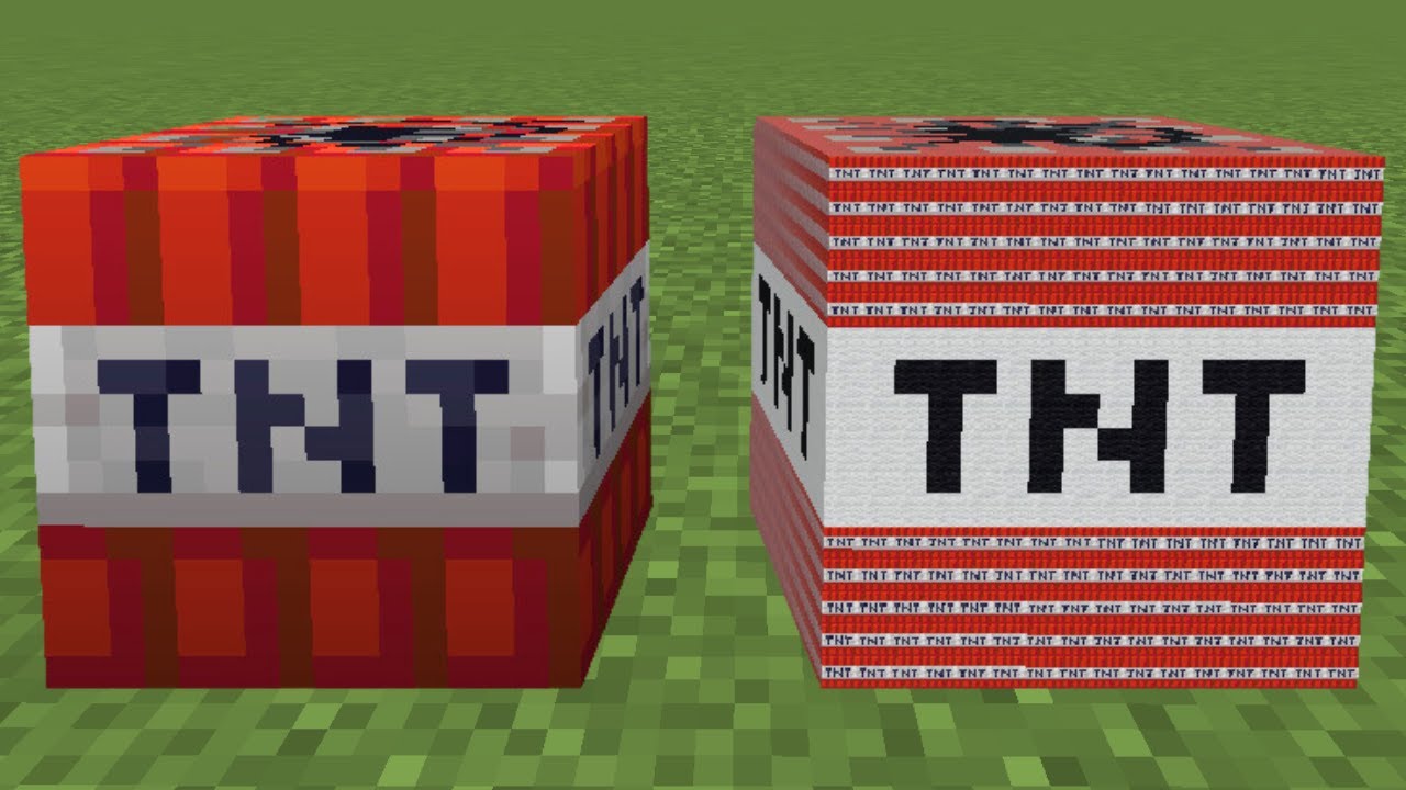tnt vs tnt made out of tnts - YouTube