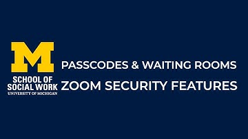 Passcodes and Waiting Rooms | Zoom