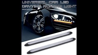 How to Install Car DRL Daytime running Lights Flexible 2 Pieces Kit