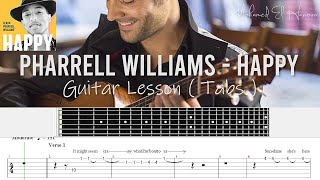 Pharrell Williams - Happy Guitar Lesson solo Tab