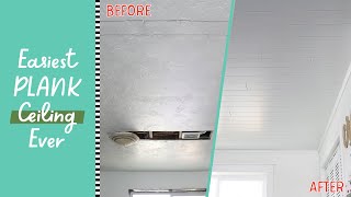 The Easiest Shiplap Ceiling Ever