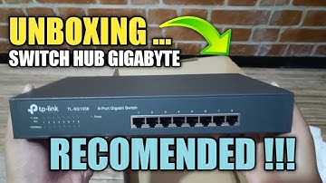 Unboxing !!! Switch Hub Gigabyte terbaik TP-LINK 8 port rackmount rt rw net