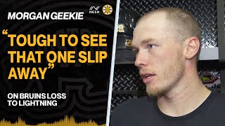 Morgan Geekie Reacts To Bruins Tough Loss to the Lightning