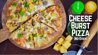 तवे पे, बिना ओवन चीज़ पिज़्ज़ा | Cheese Burst Pizza | Tawa Pizza | No-Oven Recipe | Kunal Kapur Recipes