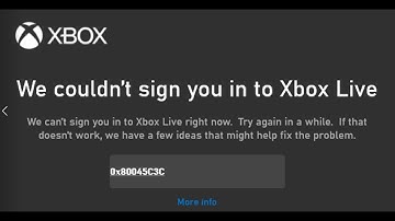 Fix Xbox App Sign In Error Code 0x80045C3C We Couldn