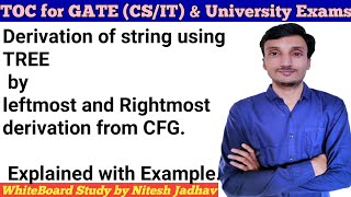 Derivation Of String Using Tree Leftmost And Rightmost Derivation In Cfg Theory Of Computation