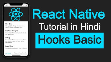 React Native tutorial in Hindi #22 Hooks in React Native