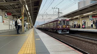 阪急上新庄駅7000系6編成京トレイン雅楽大阪梅田行き通過