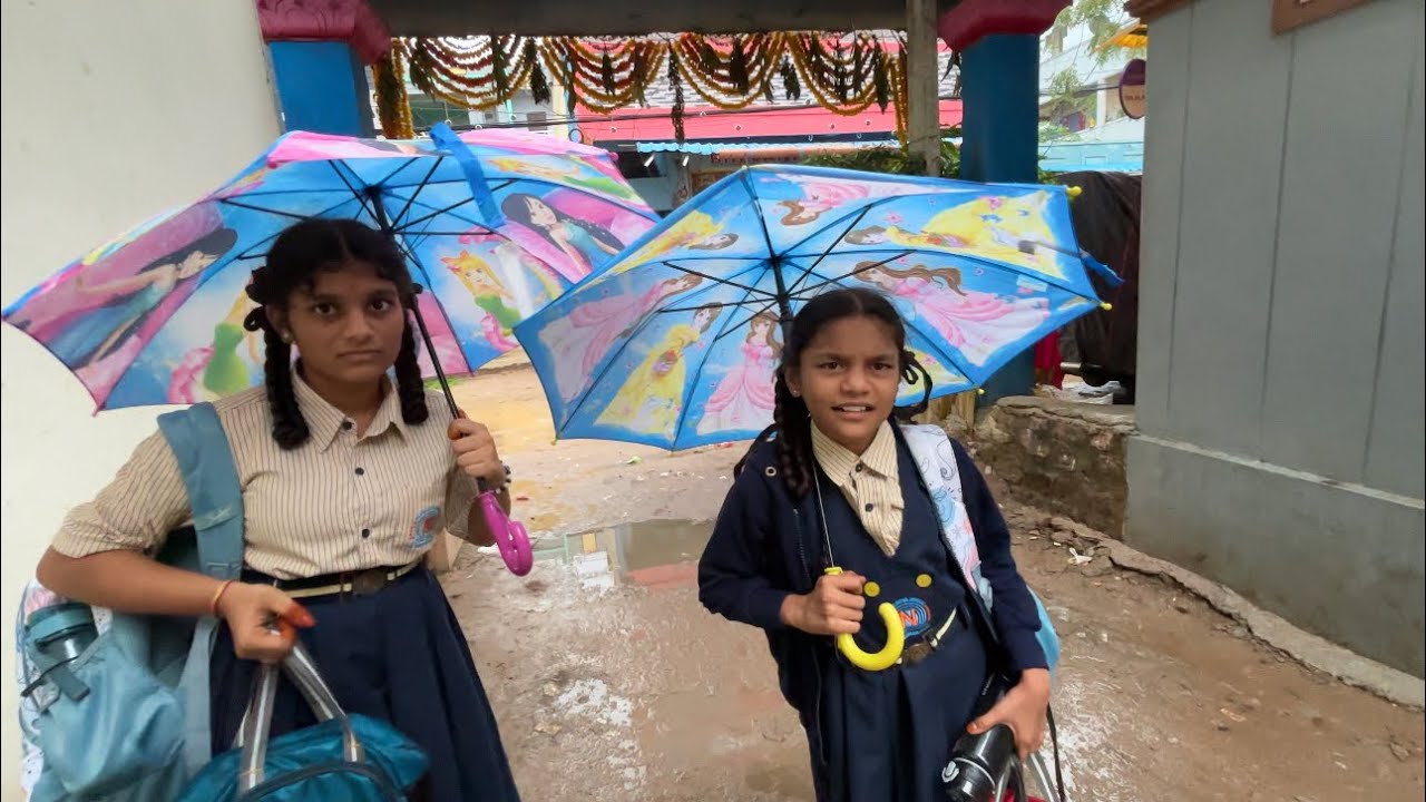 అందరికీ good evening friends || రోజు వర్షంలో school వెళ్ళొస్తున్నాం || మా evening routinue vlog