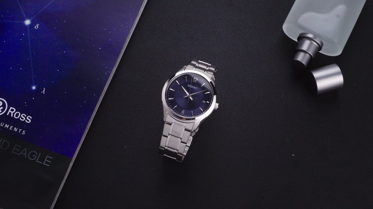 Review đồng hồ Seiko SUR419P1 kim chỉ cùng nền cọc số mạ bạc nổi bật trên  nền mặt số xanh. - YouTube
