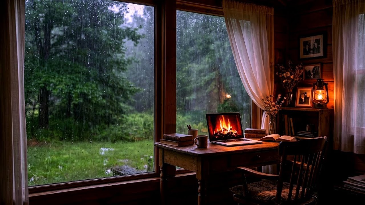Deep Focus Rain Study Lofi Chill Rain Ambience 4K Concentration