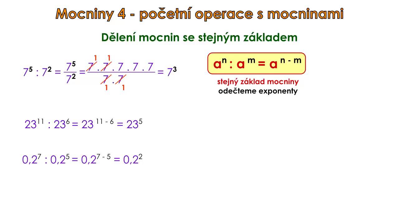 Jak se násobí mocniny?