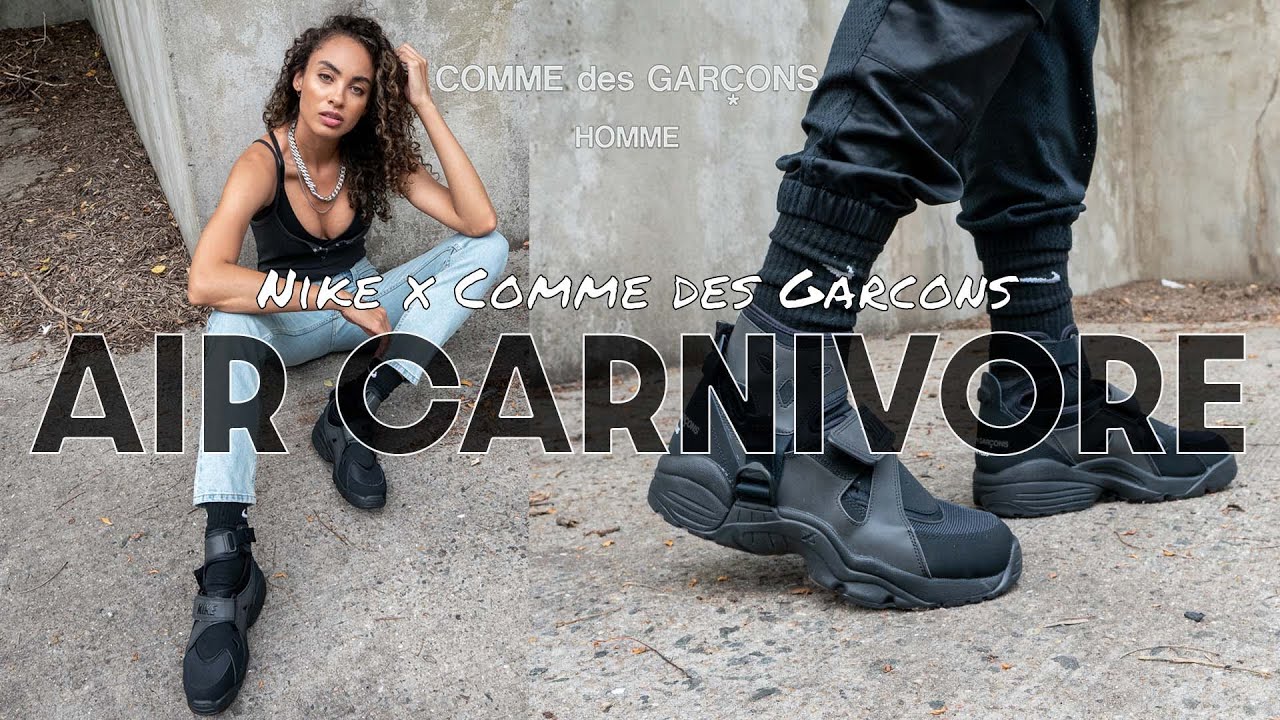 SNEAKER FOR NY FASHION WEEK? NIKE CARNIVORE BLACK x CDG ON Review - YouTube