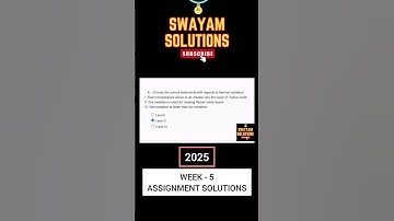 Sensors and Actuators Week 5 Assignment Solutions | SWAYAM NPTEL | SUBSCRIBE