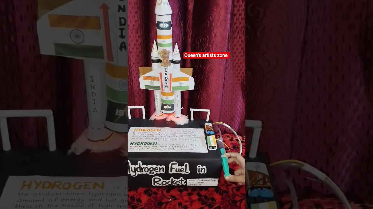 Rocket Working model.Hydrogen as a fuel.