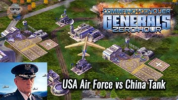 Generals Zero Hour USA Air Force General VS China Tank General - Command and Conquer