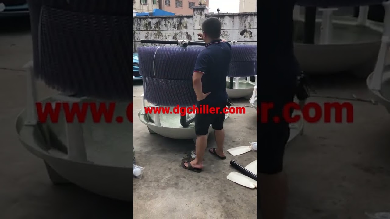 What is the inner structure of a FRP cooling tower?