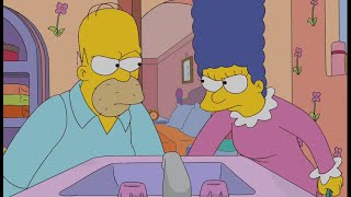 The Simpsons  Homer and Marge were angry at each other!