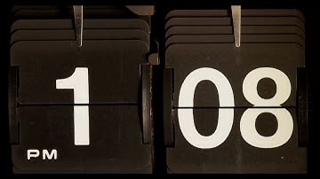 Timelapse of Retro Flip Clock Changing from 9AM to 5PM in 4K Free Stock Video