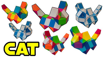 Rubik Snake Rainbow_24 Segment "Cat" #2 #Shorts #Videoshorts #video #shortsvideo #rubikscube #rubik