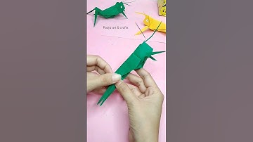 DIY grasshopper with paper 🦗🦗😍 | #shorts #viral #youtubeshorts
