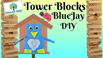 Fun DIY Bluebird Jenga Tower Blocks