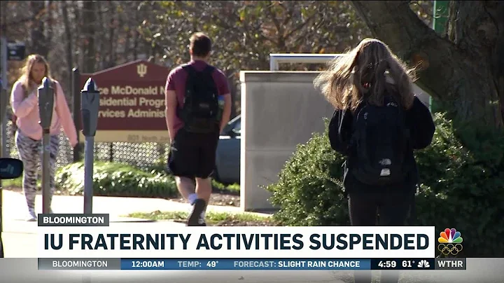IU fraternity activities suspended