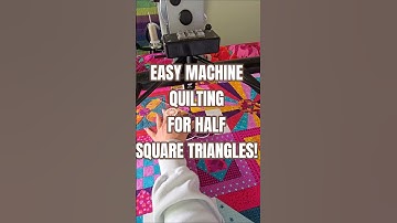 EASY MACHINE QUILTING FOR HALF SQUARE TRIANGLES!