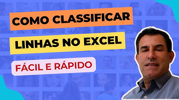 COMO CLASSIFICAR UMA LINHA NA HORIZONTAL NO EXCEL #excel #classificar