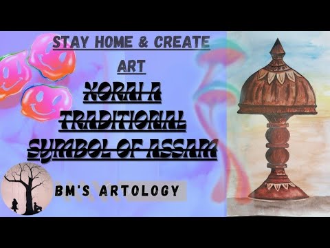 Xorai | A Traditional Symbol of Assam | Xorai pencil & colour drowning ...