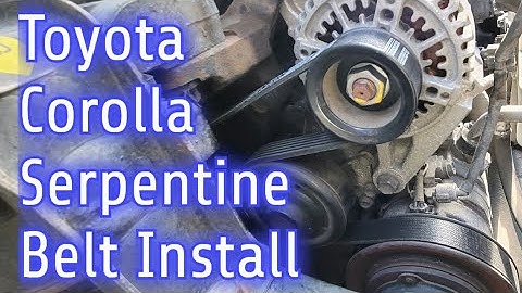How To Change The Serpentine Belt On A 2003 2004 2005 2006 2007 2008 Toyota Corolla