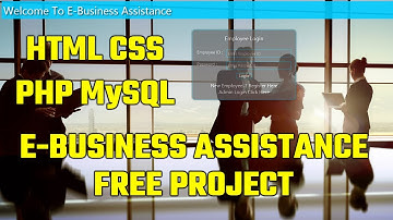 E-Business Assistance Project in HTML CSS PHP MySQL | Personal Assistant | Free Source Code Download