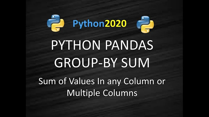 8B-Pandas GroupBy Sum | Pandas Get Sum Values in Multiple Columns | GroupBy Sum In Pandas Dataframe