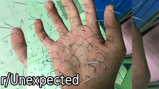 r/Unexpected | How.. how did they get in there?