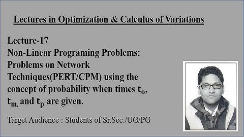 Lecture17 Network Problems with Three Times I Optimization & Calculus of Variations I Mathematics