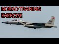 *NORAD TRAINING!* USAF F-15 Eagle and RCAF CF-188 Hornet in Montreal (YUL/CYUL)