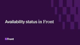 Availability status in Front