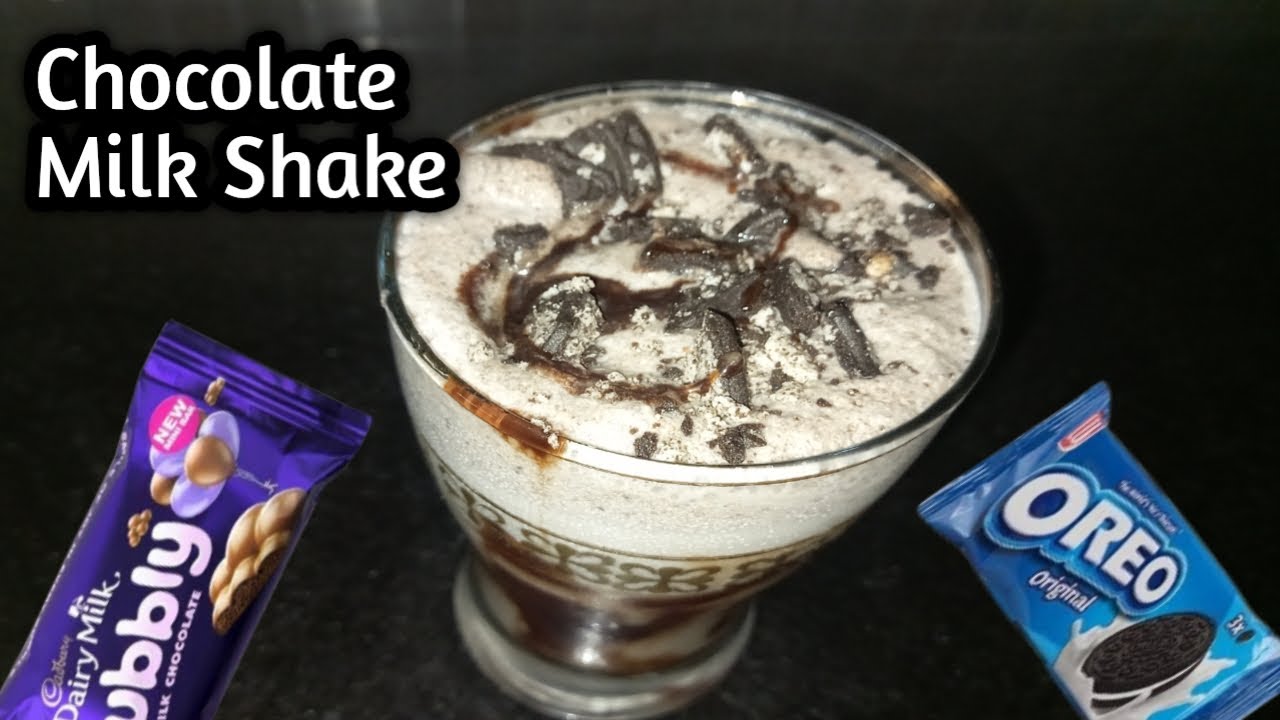 Chocolate Milk Shake with Oreo & Dairy Milk without icecream 2 min