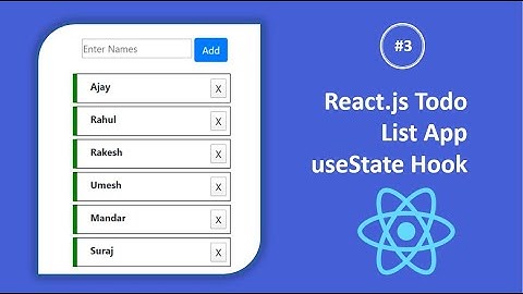 How to Build / Create ReactJS Todo List App using "useState" Hook step by step from Scratch(#3)