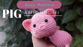 how to crochet pig amigurumi | easy pattern for beginner part1