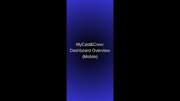 MyCast&Crew Dashboard Overview (Mobile)
