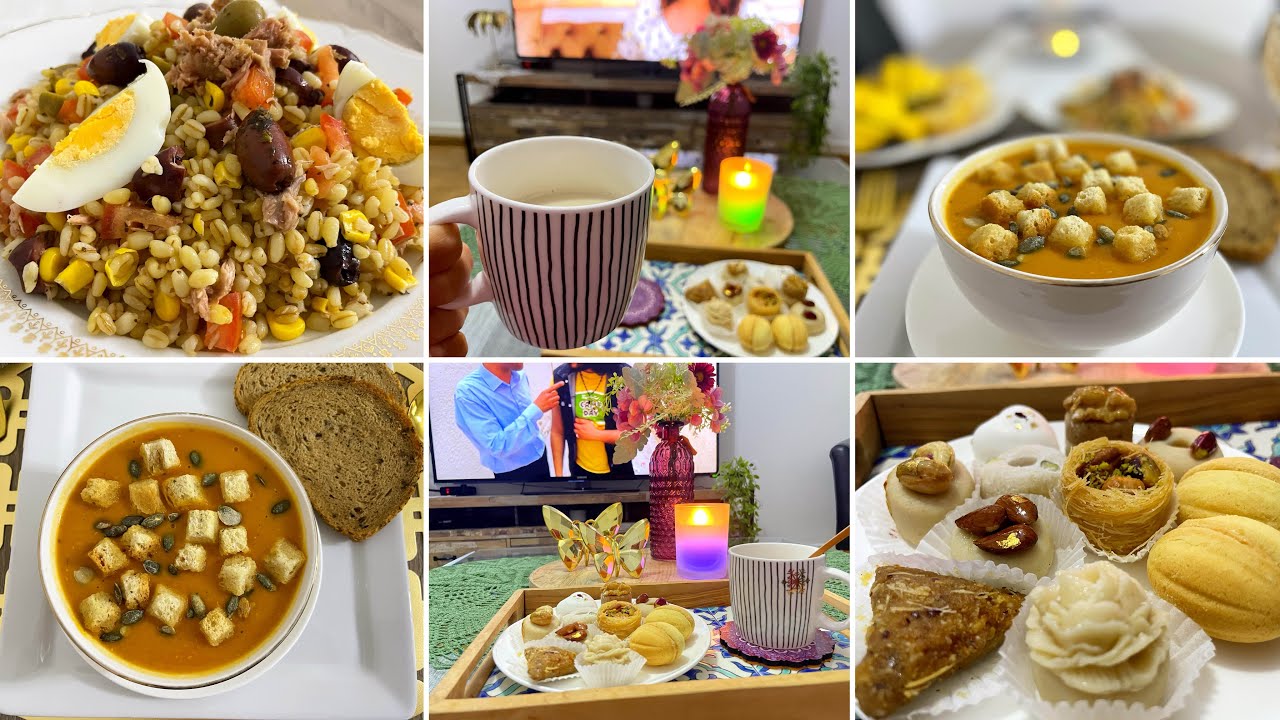 يوم من حياتي 🌸 اليوم صايمة جبتلكم ريحة رمضان 🤭 شربة عدس و سلاطة برغل بنة تدوخ 🤤 و أجواء السهرة