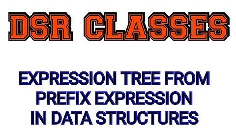 Expression Tree from Prefix Expression||Data Structures