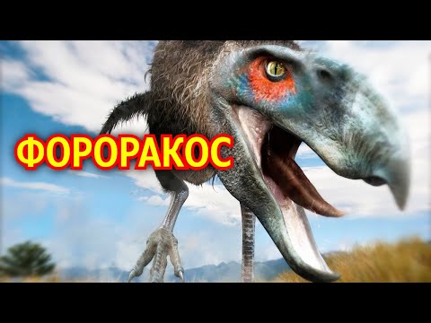 Фороракос. Гигантская ужасная птица. Вымершее животное. Видео про животных